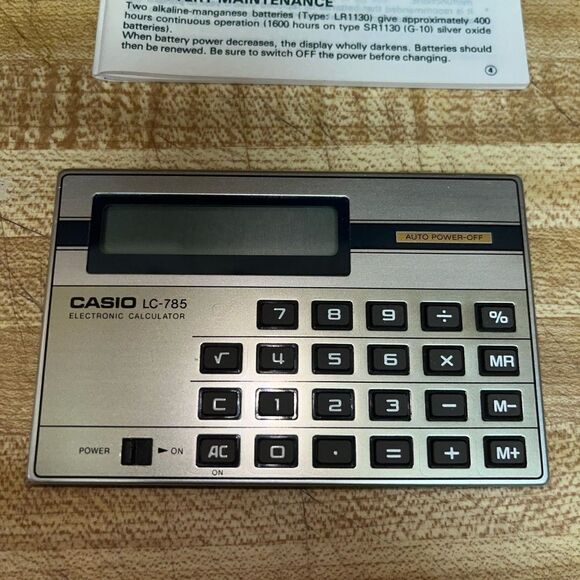 Very Rare Vintage Casio LC-785 Electronic Calculator LC-785b SEE PICS!! - Picture 2 of 6